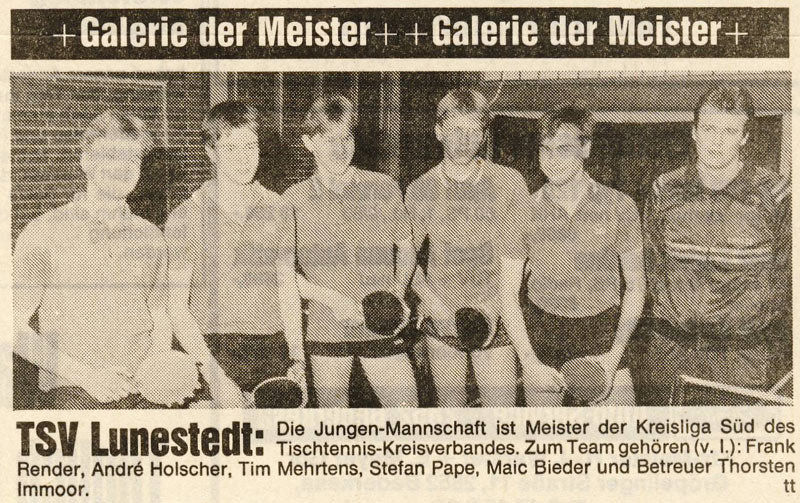 Meisterschaft Jungen 1986